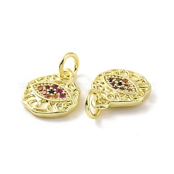 Brass Micro Pave Cubic Zirconia Charms&nbsp;KK-E068-VF077
