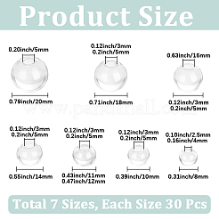 210Pcs Round Mechanized One Hole Blown Glass Globe Ball Bottles&nbsp;BLOW-PA0001-04C
