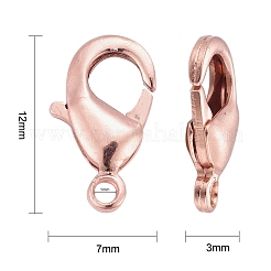 真鍮カニカン  オウムトリガークラスプ  カドミウムフリー＆ニッケルフリー＆鉛フリー  ミックスカラー  12x7x3mm  穴：1mm&nbsp;X-KK-902-M