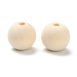 Natural Unfinished Wood Beads&nbsp;WOOD-XCP0001-19D