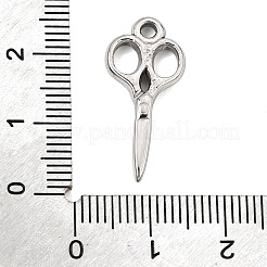 304ステンレスペンダント  ハサミチャーム  ステンレス鋼色  24.5x11x2.5mm  穴：1.9mm&nbsp;SA-CBA0563-24P