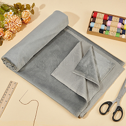 Diyの工芸品のためのポリエステル生地  服飾材料  グレー  153x100x0.02cm&nbsp;DIY-WH0578-91B