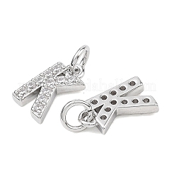 SHEGRACE Brass Micro Pave Clear Cubic Zirconia Pendants&nbsp;XGRQ29600-394P-K