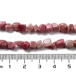 天然石ロードクロサイトビーズ連売り  ナゲット  タンブルストーン  3~6x3.5~6x3.5~6mm  穴：1mm  14.96''（38センチメートル）&nbsp;G-D081-A08