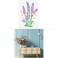 ペット中空アウト図面絵画ステンシル  DIYスクラップブック用  フォトアルバム  ラベンダー  297x210mm&nbsp;DIY-WH0421-0083