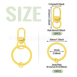 10Pcs Zinc Alloy Baking Paint Swivel Snap Hooks Clasps&nbsp;FIND-TADJ0001-27F