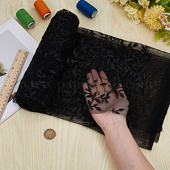 Polyester Leaf Lace Embroidery Fabrics&nbsp;DIY-WH20081-073A