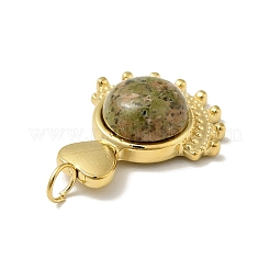 Heart Natural Unakite Pendants&nbsp;G-H276-01E