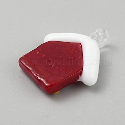 クリスマスガラスペンダント  ハウス  36x30x8.5mm  穴：3mm&nbsp;GLAA-CJC0019-06E