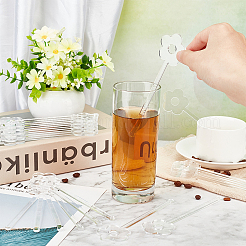 24Pcs Transparent Acrylic Stirring Rods&nbsp;AJEW-FG0003-15C