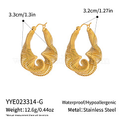 Twist 304 Stainless Steel Hoop Earrings&nbsp;JE2678-1