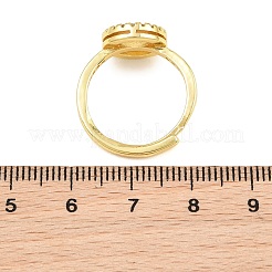 Brass Micro Pave Cubic Zirconia Adjustable Ring Components&nbsp;KK-CBAC351-01G