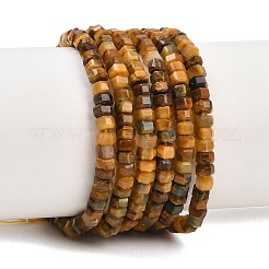 Natural Tiger Quartz Beads Strands&nbsp;G-G345-C11-2x4mm