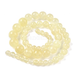 Natural Golden Silk Jade Graduated Beads Strands&nbsp;G-F830-A02-01
