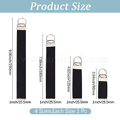 4Pcs 4 Styles Felt Keychain Clasps&nbsp;FIND-GF0009-67