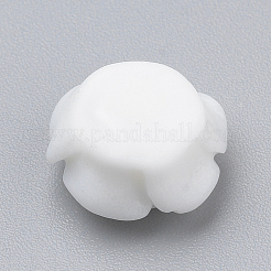 樹脂カボション  花バラ  ホワイト  10x5mm  ボトム：7~8mm&nbsp;X-CRES-Q197-29S
