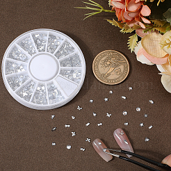 12 Grids Glass Rhinestone Cabochons&nbsp;MRMJ-WH20007-004