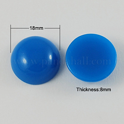 樹脂カボション  半円  ミックスカラー  18x8mm&nbsp;CRES-S057-18mm-M