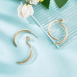 Clear Cubic Zirconia Curved Bar Dangle Stud Earrings&nbsp;JE992A