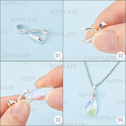 真鍮製アイスピックピンチベイル 4色100個  ミックスカラー  14x7mm  穴：4x6mm  25個/カラー&nbsp;FIND-SP0001-73