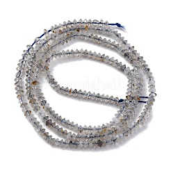 天然石ラブラドライトビーズ連売り  ソーサービーズ  2.5x1.5mm  穴：0.5mm  約276個/連  15.35''（39センチメートル）&nbsp;G-G188-A01-01