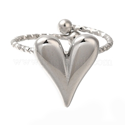 304 Stainless Steel Cuff Rings&nbsp;RJEW-Z074-09P