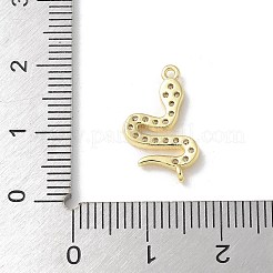 Brass Micro Pave Clear Cubic Zirconia Pendants&nbsp;KK-S505-05G