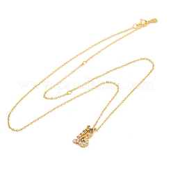 スターリングシルバーのカラフルなキュービックジルコニアの星座ペンダントアズキチェーンネックレス女性用925個  18KGP本金メッキ  山羊座  13.74インチ（34.9cm）  ペンダント：10.5~17x8.5~15 mm&nbsp;STER-R009-01G-08