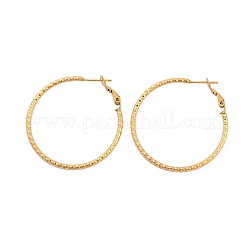 女性用304ステンレスフープピアス  リング  ゴールドカラー  40x2mm&nbsp;EJEW-B114-02C-G