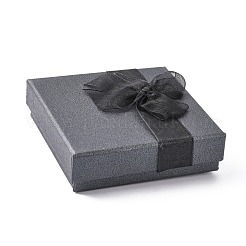 Bowknot Organza Ribbon Cardboard Bracelet Bangle Gift Boxes&nbsp;BC148-05