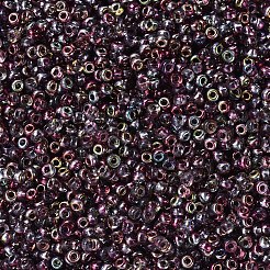 MIYUKIラウンドロカイユビーズ  日本製シードビーズ  11/0  （rr4573)マジックワイン  2x1.3mm  穴：0.8mm  約5500個/50g&nbsp;SEED-X0054-RR4573