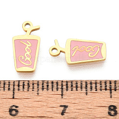 304 Stainless Steel Enamel Charms&nbsp;STAS-T065-66G-02