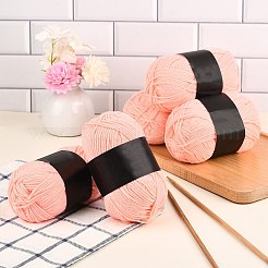 編み物やかぎ針編み用のポリエステル糸5本  ピンク  1mm  5pc&nbsp;YCOR-SZ0001-03D