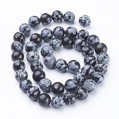 Natural Snowflake Obsidian Beads Strands&nbsp;X-GSR009