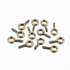 アイアンスクリューアイピンヒートンキャップ  片穴パーツ用  ミックスカラー  13x6.5x1.5mm  穴：4mm  ピン：1.5mm&nbsp;IFIN-R211-02-M