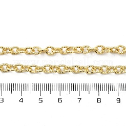 Brass Textured Cable Chain Necklaces&nbsp;NJEW-A042-12G-02