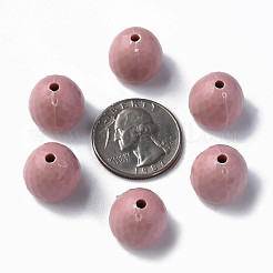 不透明なアクリルビーズ  多面カット  ティアドロップ  淡いバイオレットレッド  15x14.5mm  穴：2mm  約243個/500g&nbsp;MACR-S373-10A-A14