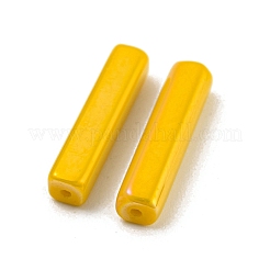 電気メッキガラスビーズ  多面カット  長方形  ゴールド  19.5~20x4x4mm  穴：1mm&nbsp;GLAA-D024-01B