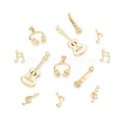 12Pcs 6 Styles Brass Pendants&nbsp;FIND-TA0008-88G