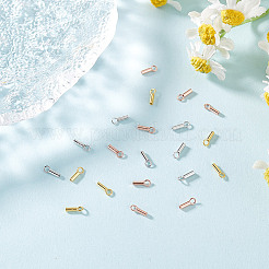 30Pcs 3 Colors 925 Sterling Silver Cord Ends&nbsp;FIND-GO0002-60