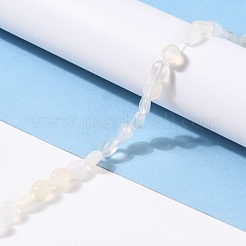 天然ホワイトムーンストーンビーズ連売り  ナゲット  タンブルストーン  8~11x7.5~9x4.5~7mm  穴：0.8mm  約42個/連  15.94''（40.5センチメートル）&nbsp;G-G018-05