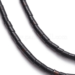 ナチュラルブラックオニキスビーズ連売り  染め＆加熱  コラム  2x2mm  穴：0.8mm  約154~160個/連  15.16~15.75インチ（38.5~40cm）&nbsp;G-H255-09