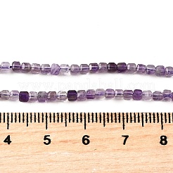 天然石アメジストビーズ連売り  多面カット  キューブ  2.5x2.5x2.5mm  穴：0.7mm  約170個/連  15.35''（39センチメートル）&nbsp;G-D467-A06-01