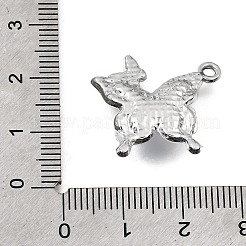 UVメッキ合金クリスタルラインストーンペンダント  ガラスと  蝶のチャーム  ミックスカラー  プラチナ  21x23x6mm  穴：1.9mm&nbsp;RB-CBAD37D-22P