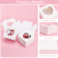 Square Kraft Paper Muffin Storage Gift Boxes&nbsp;CON-WH0095-95A