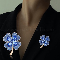 Cubic Zirconia Clover Brooch Pin&nbsp;JBR105B