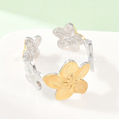 304 Stainless Steel Cuff Open Rings&nbsp;RJEW-Z137-05GP-02