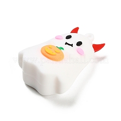 ハロウィン PVC プラスチックペンダント  ゴースト  46x34.5x20.5mm  穴：2mm&nbsp;FIND-I069-01F