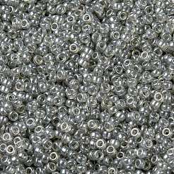 MIYUKIラウンドロカイユビーズ  日本製シードビーズ  （rr368)シルバーグレーの光沢  15/0  1.5mm  穴：0.7mm  約5555PCS /ボトル  10 G /ボトル&nbsp;SEED-JP0010-RR0368