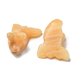Natural Topaz Jade Carved Healing Goldfish Figurines&nbsp;DJEW-D012-08D